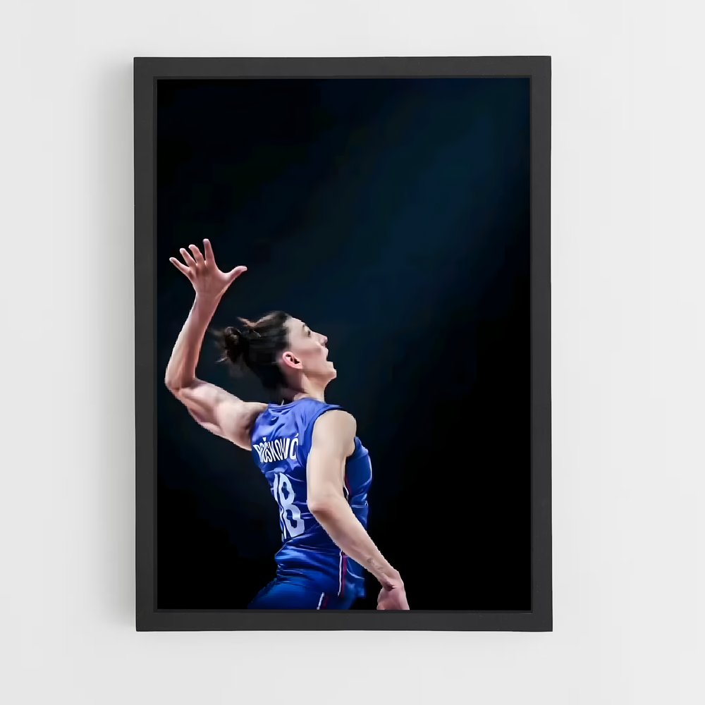 Poster Tijana boskovic concentrée – affiche Volleyball (vue 2)